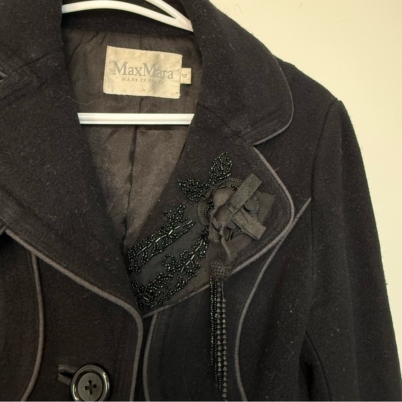 MaxMara Elegant Black Women's Coat size 4 - Picture 11 of 15